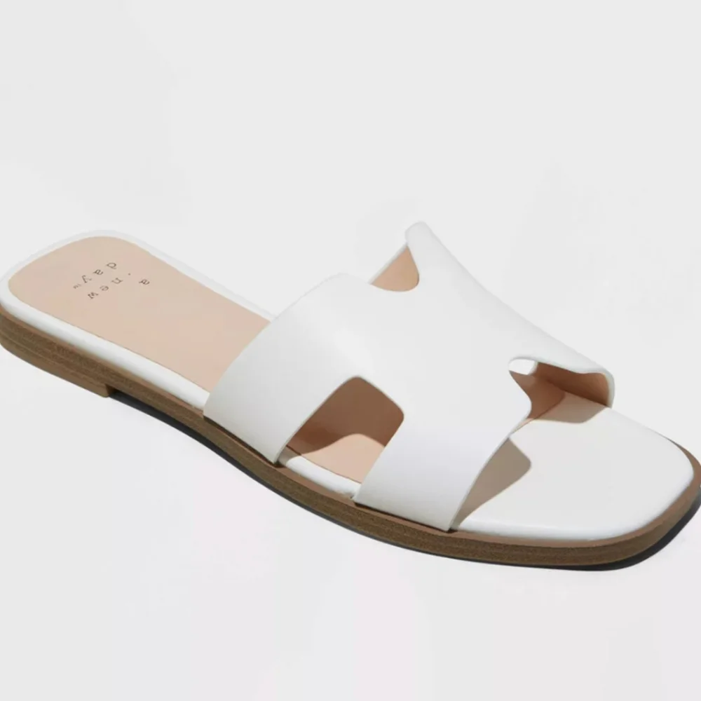 Women's Nina Slide Sandals, White, 9